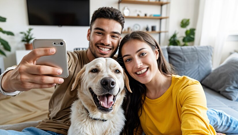 family-showcasing-their-home