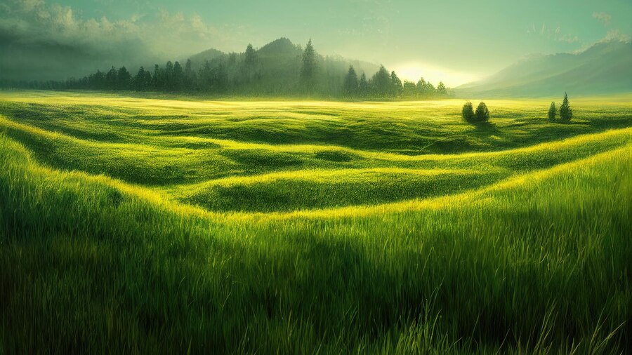 green-field-tree-blue-skygreat-as-backgroundweb-banner-generative